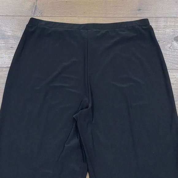 Frank Lyman Pants Womens Size 14 US Black Wide Leg Stretch Pull-On Elastic Waist - Picture 6 of 12